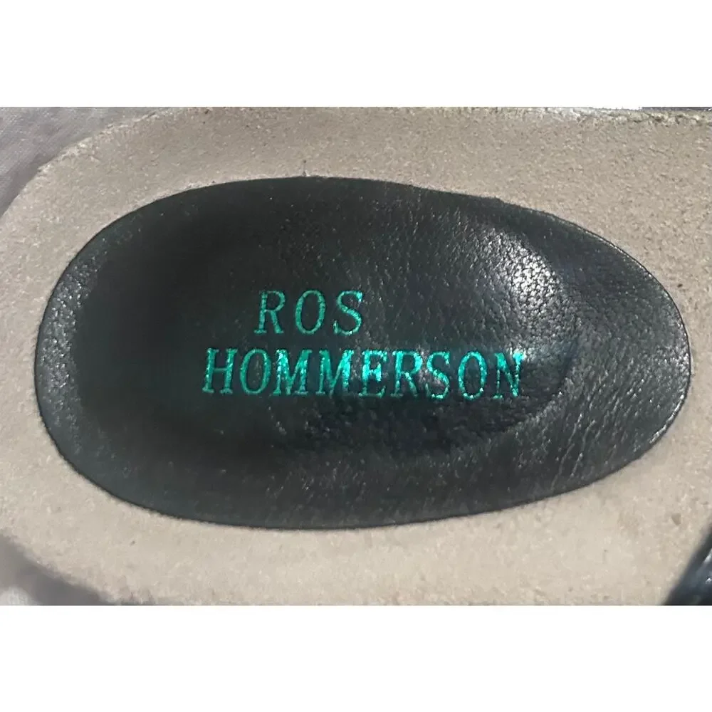 Vintage Ros Hommerson Open Toe Slide Slip On Sandals - Black - 7 1/2 S - Narrow